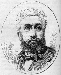 フランスの画家、フィリップ・ルソー（1816-1888）の肖像。1874年5月2日付「Le Monde Illustré」890号に掲載されたエングレーヴィング。