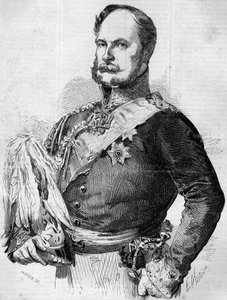 フレデリック・ギョーム・ルイ王子（1797-1888）の肖像。1857年11月7日付の「Le Monde Illustré」第30号に掲載されたエングレーヴィング。 作： French School