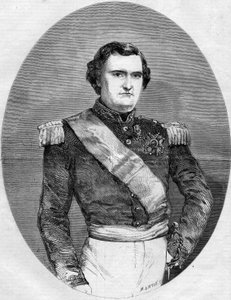 ナポレオン・ジョセフ・シャルル・ポール・ボナパルト王子（1822-1891）の肖像。1859年1月29日付「Le Monde Illustré」94号に掲載されたエングレーヴィング。 作： French School