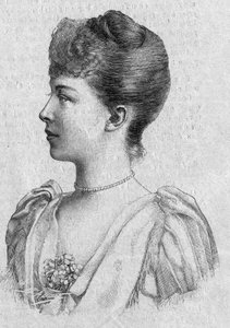 マルグリット・ドルレアン王女（1869-1940）の肖像。3月5日の "La gazette du dimanche "に掲載されたエングレーヴィング 作： French School