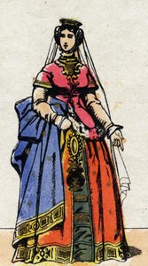 エヴルーの女王ジョアン（1307-1371）の肖像。 作： French School
