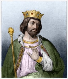 フランス王ロベール2世（972年〜1031年）の肖像-ラヴァレの『フランス史』に掲載されているが、彫刻である。