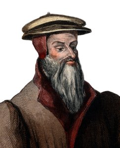 フランスの印刷家、ロバートIエスティエンヌ（ロバートスティーブンス）（1503-1559）の肖像。 作： French School