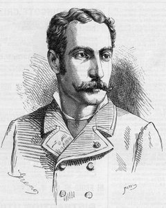 ロバート・イヴェンス（1850-1898）ポルトガルの探検家の肖像（「The Illustrous World」所収 作： French School