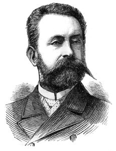 シャルトル公爵ロベール・ドルレアン（1840-1910）の肖像。1886年6月26日付「Le Monde Illustré」に掲載されたエングレーヴィング。 作： French School