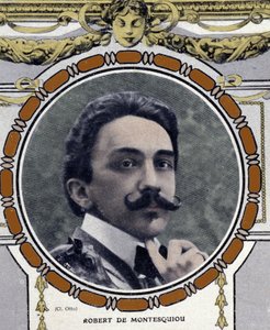 フランスの作家、ロベール・ド・モンテスキュー（1855-1921）の肖像。 作： French School