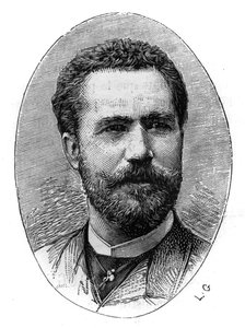 スペインのテノール歌手、セバスチャン・ジュリアン・ガヤール・ガルジョン（1844-1890）の肖像。3月20日付「Le Monde Illustré」に掲載された図版 作： French School