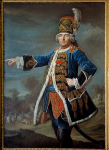 シモン・クロード・ドゥ・グラシン・ドゥ・グラティニーの肖像 (? -1776) フランス派の絵画。1744年 パリ、アルミー美術館 作： French School
