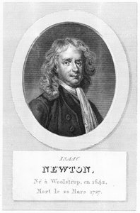 アイザック・ニュートン卿の肖像（1642-1727） 作： French School