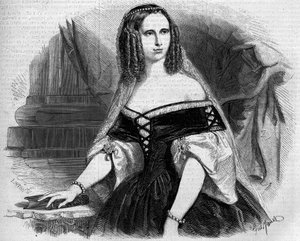 オランダ王妃ソフィー・オブ・ヴュルテンベルク（1818-1879）の肖像。1858年4月17日付「Le Monde Illustré」53号に掲載された版画。 作： French School