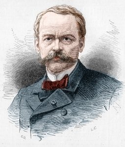 フランスの劇作家、セオドア・バリエール（1823-1877）の肖像。1877年10月20日付「Le Monde Illustré」No.1071に掲載された版画。 作： French School