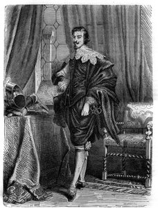 ストラフォード伯爵トーマス・ウェントワース（1593-1641）の肖像。教皇の歴史（...）女王王と首長の犯罪」の版画 作： French School