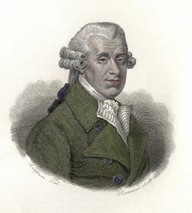 イギリスの医師、ウィリアム・ホーズ（1736-1808）の肖像。"Portraits of Useful Men "にて