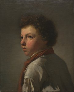 若い男の肖像（油彩・布） 作： French School