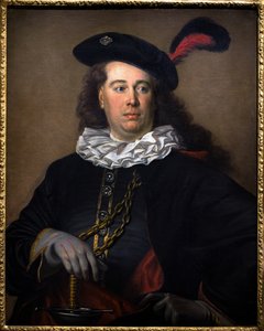 仮面舞踏会の衣装を着た俳優または男性の肖像 1785年頃