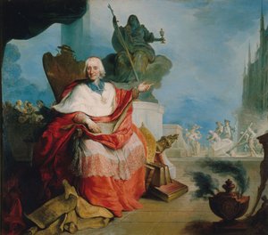 パリ大司教ルイ・アントワーヌ・ド・ノアイユ枢機卿（1651-1729）の肖像画
