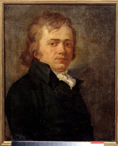 アンドレ・シェニエ（1762-1794）とされる人物の肖像。匿名のフランス絵画 作： French School