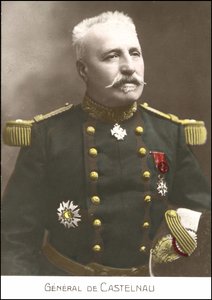 フランスの将軍Noel Edouard de Curieres de Castelnau (1851-1944)の肖像。20世紀のSDポストカード。 作： French School