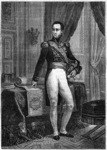 フランスの将軍であり外交官であったヴィチェンツァ（Vicenza）公爵カウランクール侯爵（1773-1827）の肖像画-アドルフ・ティエール作「領事の歴史と帝国の歴史」に収録-1879年-個人蔵