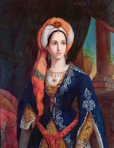 演劇のロクサーヌ役を演じた女優ミュールレイチェルの肖像、ジャンラシーヌのバジャゼ（1639-99）