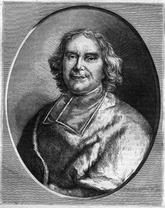 アンドレ・エルキュール・ド・フルーリー（1653-1743）の肖像（枢機卿、ルイ15世の宰相）。モーリス・ラシャトレの「Histoire des Papes-Rois-Queen and Empereurs a travers les centuries」に掲載されている図版 作： French School