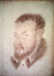 詩人ヨアヒム・デュ・ベレー（1522-1560）の肖像 フランス派の無名のドローイング。16世紀のパリB.N.