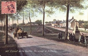 Sartheでのドライブを描いたポストカード 作： French School