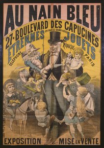 Au Nain Bleuの広告ポスター、1890年頃