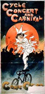 Cycles, Concert And Carnival」の広告ポスター（カラーリソグラフィー） 作： French School