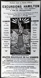 ポスター広告遠足ハミルトン、1890年頃 作： French School