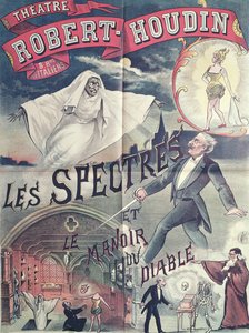 パリのロバート=フーダン劇場での幽霊と悪魔の家の広告ポスター、c.1870