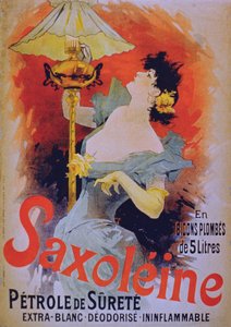 サクソレインセーフティランプオイルの広告ポスター、1890年代