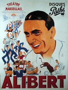 アリベール（1889-1951）がマルセイユ劇場で行った公演の宣伝ポスター（カラーリトグラフ）