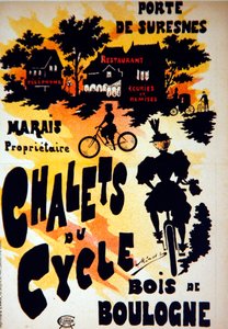 シャレー・デュ・サイクルの宣伝ポスター（ブローニュの森、Porte de Suresnes付近 作： French School