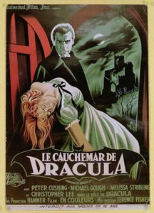 フランス語版の映画「ドラキュラの恐怖」の宣伝ポスター