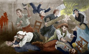 ジュール・ボージョンの「ペールベイユのオーベルジュ・サングランテ」の出版を告知するポスター、1910年頃（版画） 作： French School