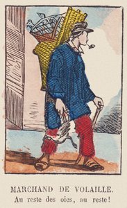 家禽商人。残りのガチョウたちへ、残りのガチョウたちへ！1819年頃（プリント） 作： French School