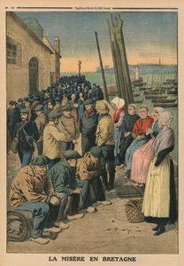 ブルターニュの貧困、「ルプティジャーナル」の裏表紙イラスト、1913年1月19日