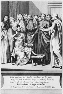 オビガンの援助と奇跡的な治癒の実践、ラベリテデミラクルドM.ドパリのイラスト... by Louis Basile Carre de Montgeron（1686-1754）1737