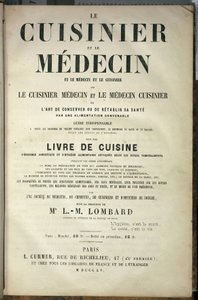 書籍「Le cuisinier et le medecin, l