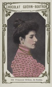 セルビア出身のヘレン姫（カラー写真） 作： French School