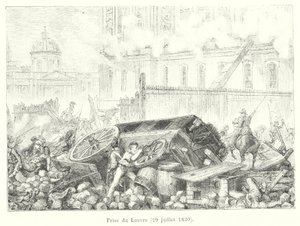 1830年7月29日のルーヴル美術館のキャプチャ（エングレーヴィング 作： French School