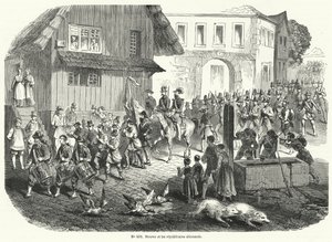 グスタフシュトルーヴェとドイツの共和党の行列、1848年の革命