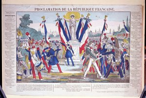 1848年2月25日、フランス共和国宣言 作： French School