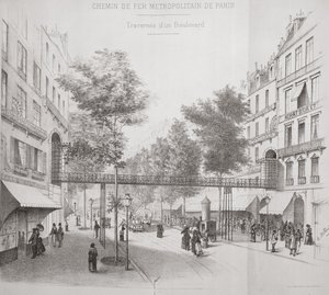 1886年のパリの地下鉄システムのプロジェクト 作： French School
