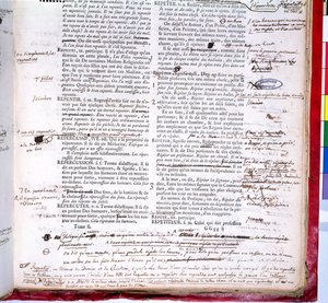 フランス・アカデミー辞書版の修正を加えた校正ページ（紙にインク）（179941の詳細 作： French School