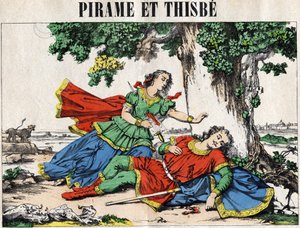 Pyramus (Pirame) and Thisbe」は、Ovidの「The metamorphoses」に登場する物語です。 作： French School