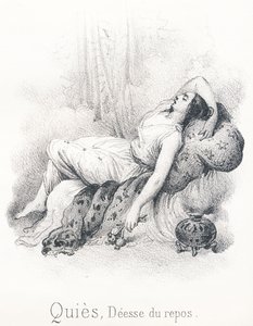 Q静けさ：静けさと休息の女神、彼女にはエレベと夜の息子である妻の睡眠がありました 作： French School