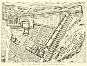 1650年のサンポール地区とアーセナル、ゴンボースト計画の複製 作： French School