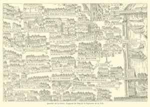 グレーベ地区、都市計画のタペストリーの断片 作： French School